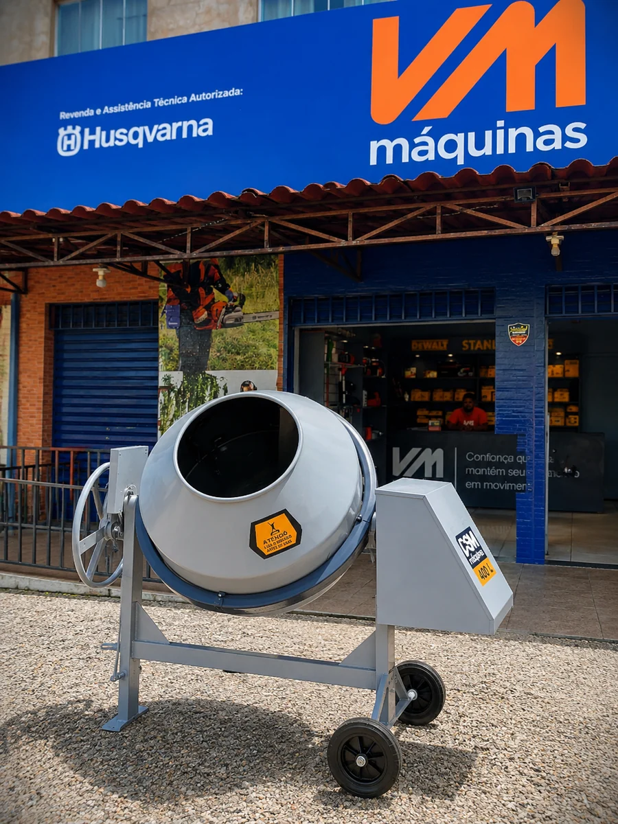 Exposição de equipamentos Husqvarna na VM Máquinas